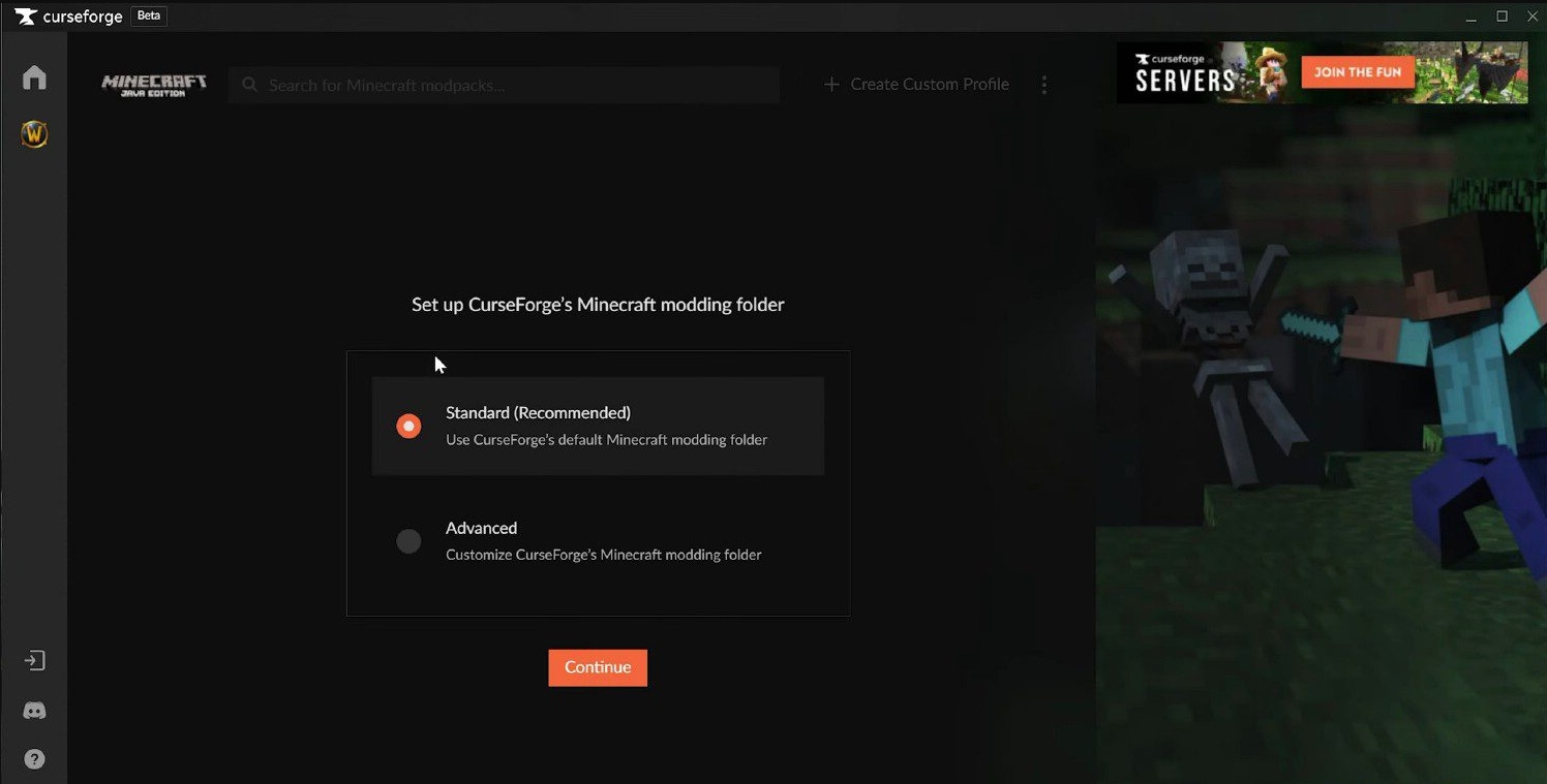 CurseForge Launcher скриншот
